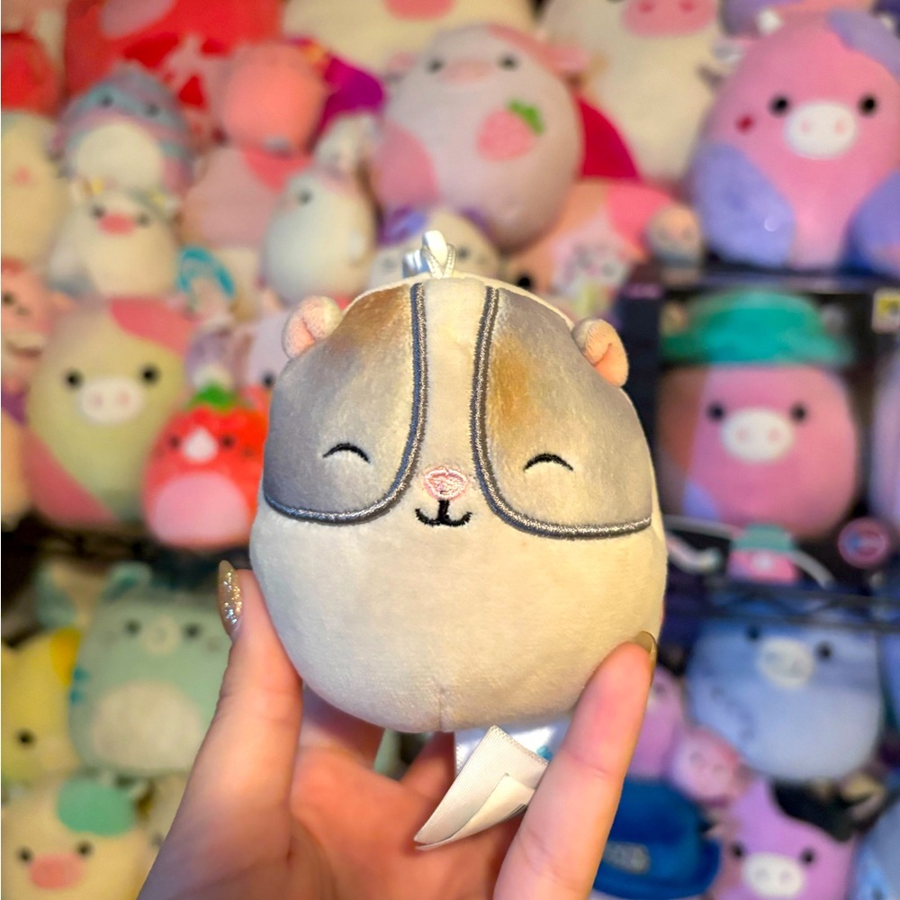 Pax the hamster squishmallow clip 3in